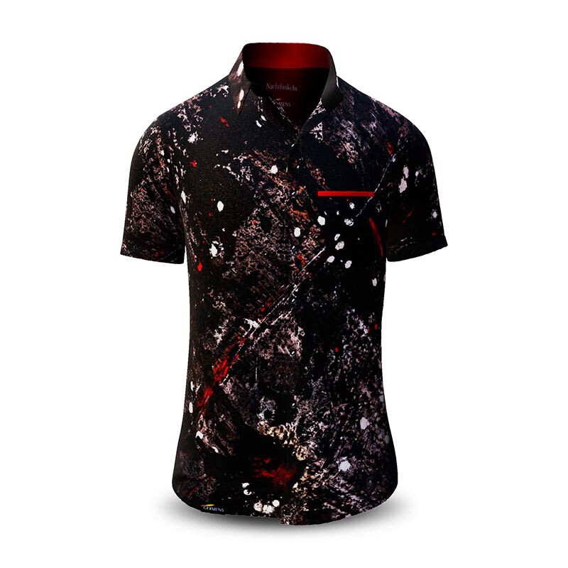 Sommerhemd Herren NACHTFUNKELN - 100 % Baumwolle - 10 Größen von XS - 6XL - außergewöhnliches Design - feinste Verarbeitung - Stoffe Made in Germany - limitiert und exklusiv