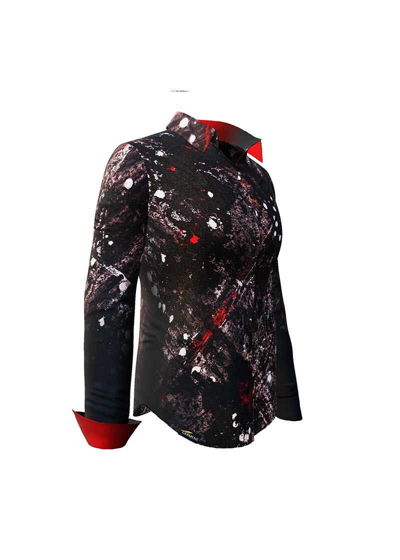 NACHTFUNKELN - Dark blouse - GERMENS artfashion - 100 % cotton - very good fit - artist design - 99 pieces limited - 6 sizes from XS - XXL - Made in Germany