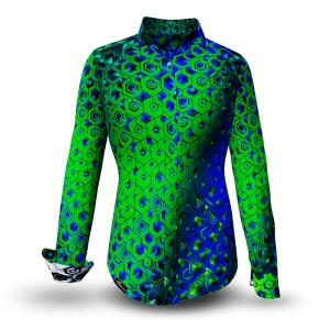 HEXAGON MALACHIT - Green Blue Patterned Blouse - GERMENS...