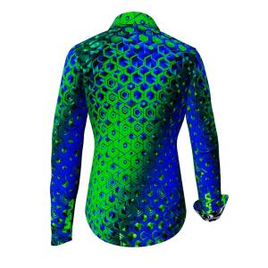 HEXAGON MALACHIT - Green Blue Patterned Blouse - GERMENS...