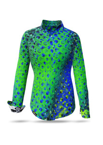 ausgefallene Damenbluse für Damen - HEXAGON MALACHIT...