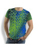 Unique T-shirts for men - HEXAGON MALACHIT - 100% cotton - GERMENS artfashion - Sizes S to 5XL