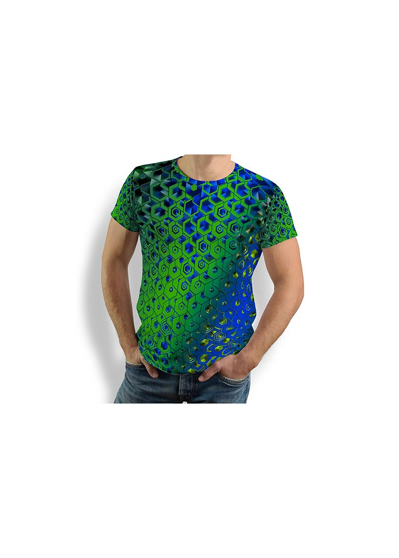 T Shirt Herren HEXAGON MALACHIT von GERMENS
