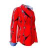 ROTER FELS - Red casual blouse - GERMENS artfashion - 100 % cotton - very good fit - artist design - 99 pieces limited - 6 sizes from XS - XXL - Made in Germany
