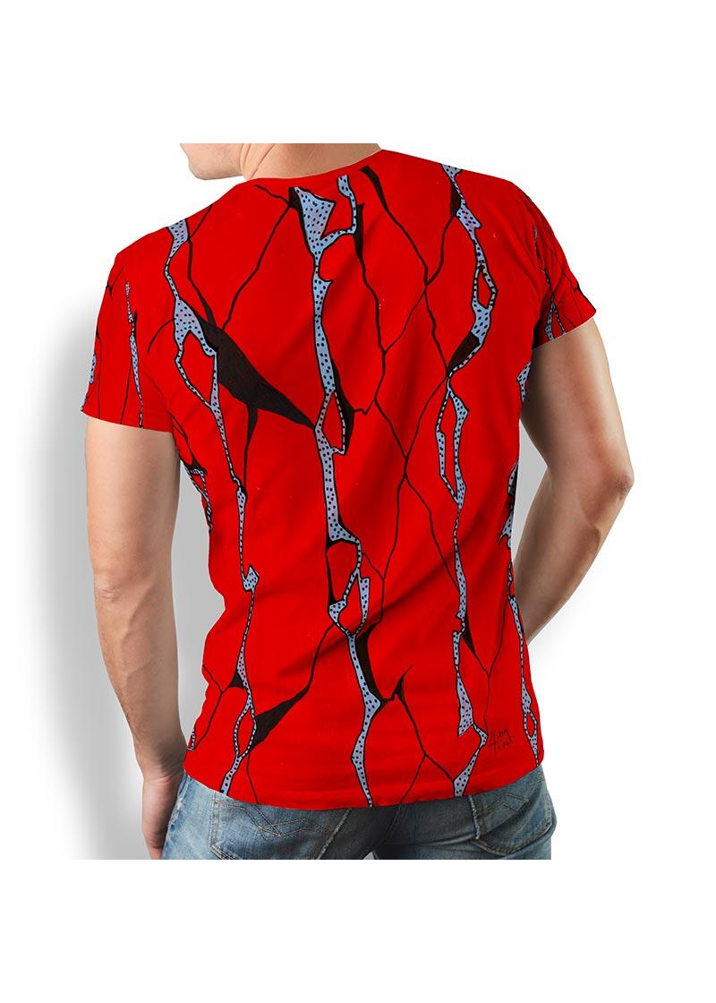 RED FELS - Red T-Shirt - 100 % cotton - GERMENS artfashion - 8 sizes S-5XL