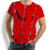 Unique T-shirts for men - RED FELS - 100% cotton - GERMENS artfashion - Sizes S to 5XL