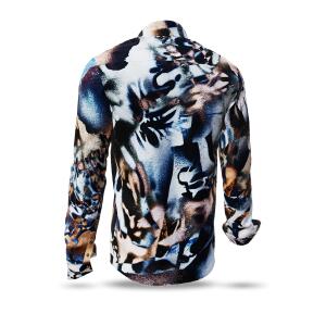 BRUSH - Beige blue long sleeve shirt - GERMENS artfashion...