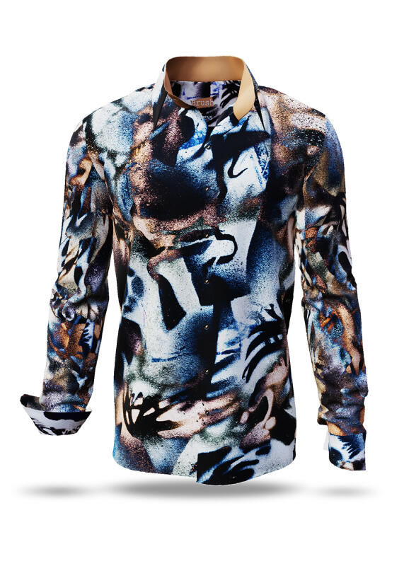 Discover colorful button up shirts for men BRUSH - 100% cotton