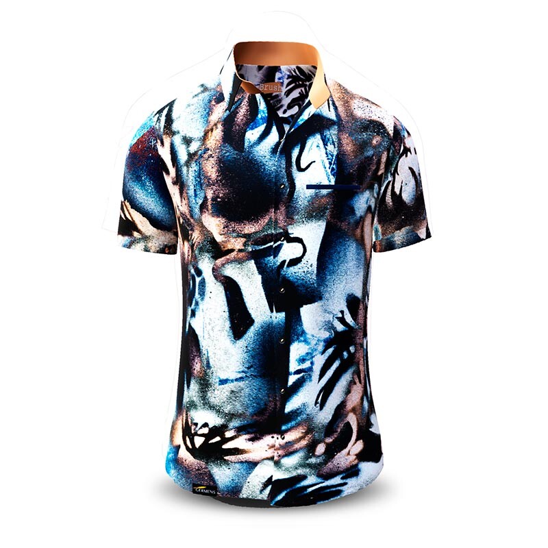 Summer shirt for men BRUSH - 100% cotton - 10 sizes from XS to 6XL - exceptional design - finest workmanship - fabrics made in Germany - limited edition and exclusive