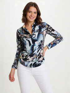 ausgefallene Damenbluse für Damen - BRUSH - 100 %...