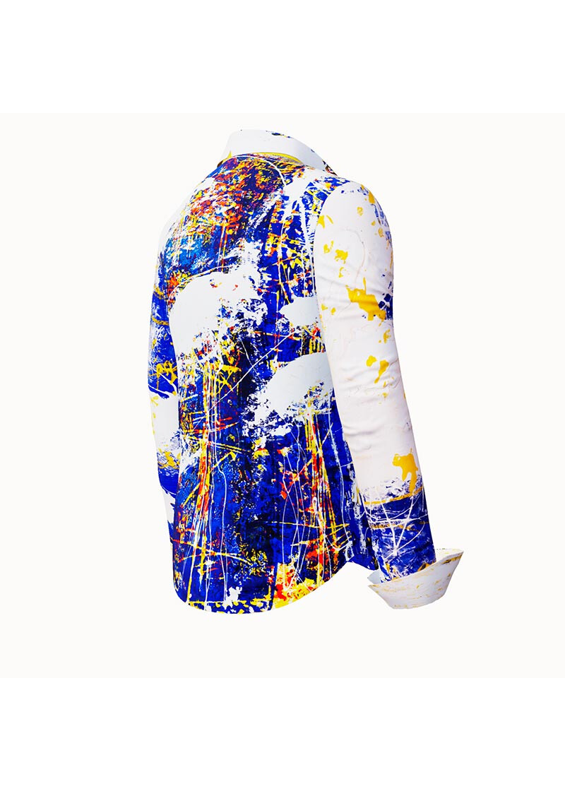 NOTIBANA - Blue white yellow blouse - GERMENS