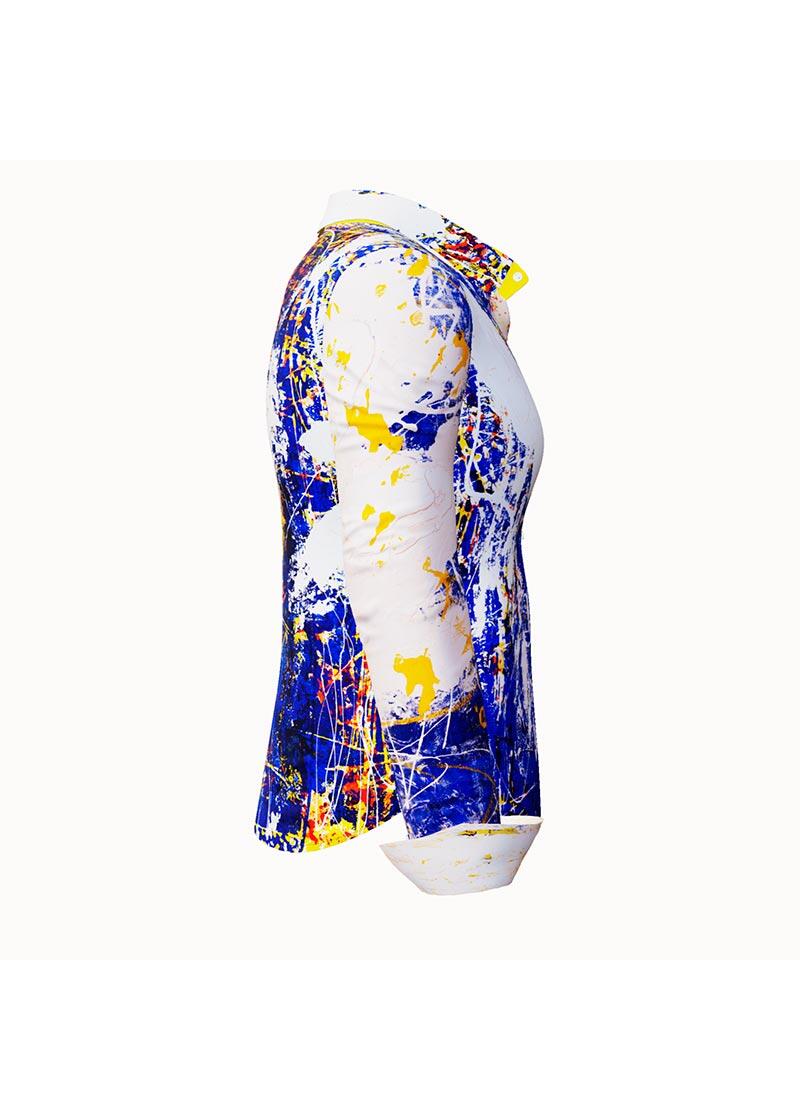 NOTIBANA - Blue white yellow blouse - GERMENS
