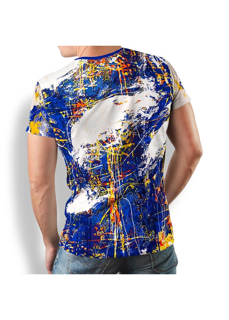 NOTIBANA - Blue White Yellow T-Shirt - 100 % cotton - GERMENS artfashion - 8 sizes S-5XL