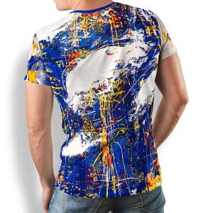 NOTIBANA - Blue White Yellow T-Shirt - 100 % cotton -...