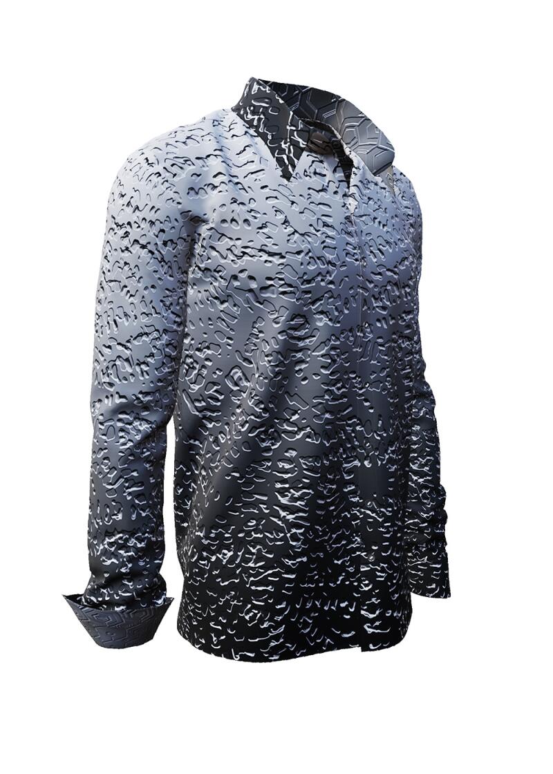 METAL - Metal coloured long sleeve shirt - GERMENS artfashion - Unusual long sleeve shirt in 10 sizes - Made in Germany