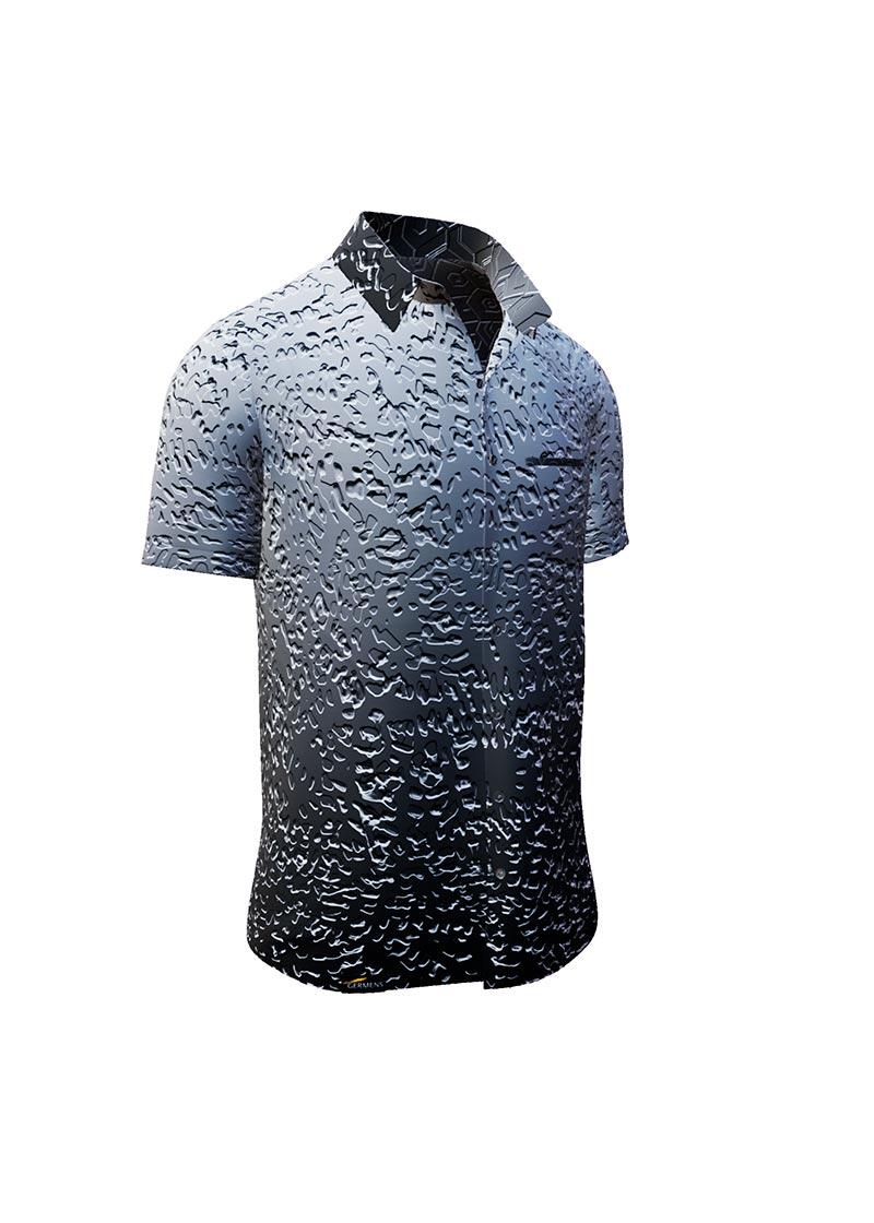 METAL - Metal coloured short sleeve shirt - GERMENS artfashion - 100 % Baumwolle - sehr gute Passform - Knstlerdesign - 499 Stck limitiert - Made in Germany