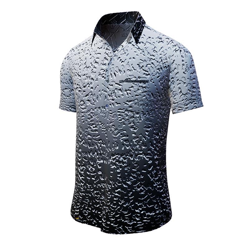 METAL - Metal coloured short sleeve shirt - GERMENS