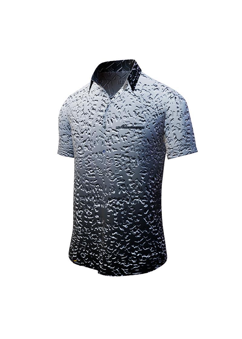 METAL - Metal coloured short sleeve shirt - GERMENS