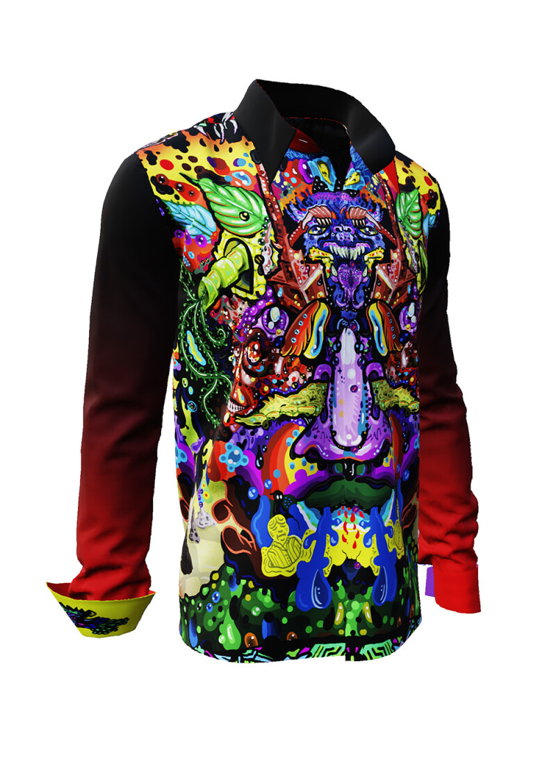 HYPER GENESIS - Farbverlauf mit buntem Muster - GERMENS artfashion - Auergewhnliches Baumwollhemd in 10 Gren - Made in Germany
