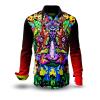 HYPER GENESIS - Colour gradient with colourful pattern - GERMENS artfashion - Unusual long sleeve shirt in 10 sizes - Made in Germany