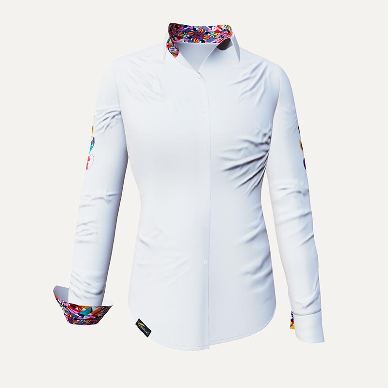 ausgefallene Damenbluse für Damen - HEUTE FÜR MICH - 100 % Baumwolle - GERMENS artfashion - Größen XS bis 3XL