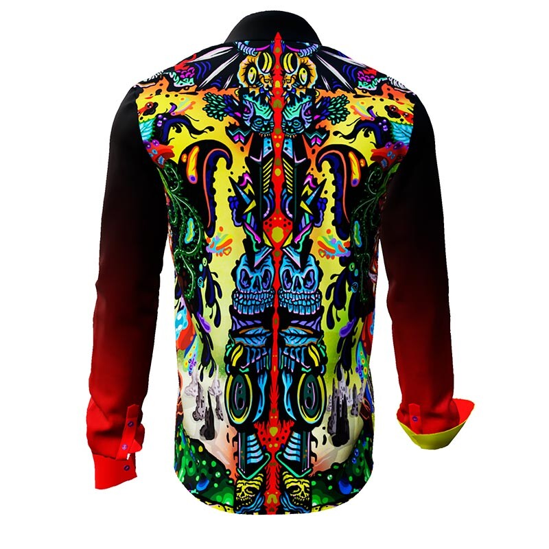 HYPER GENESIS - Farbverlauf mit buntem Muster - GERMENS artfashion - Besonderes Männerhemd in geringer Limitierung - Made in Germany