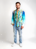 Discover colorful button up shirts for men COLUMBU - 100% cotton