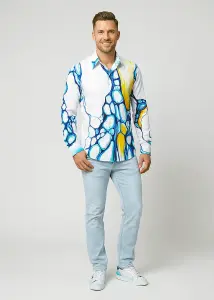 Entdecke Hemden Herren BLUE WATER BUBBLES IN SUNLIGHT -...