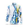 BLUE WATER BUBBLES IN SUNLIGHT - Long sleeve shirt with water bubbles - GERMENS artfashion - Unusual long sleeve shirt in 10 sizes - Made in Germany