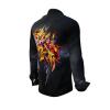 FLYING COLORS - dark long-sleeved shirt with multicoloured spot - GERMENS