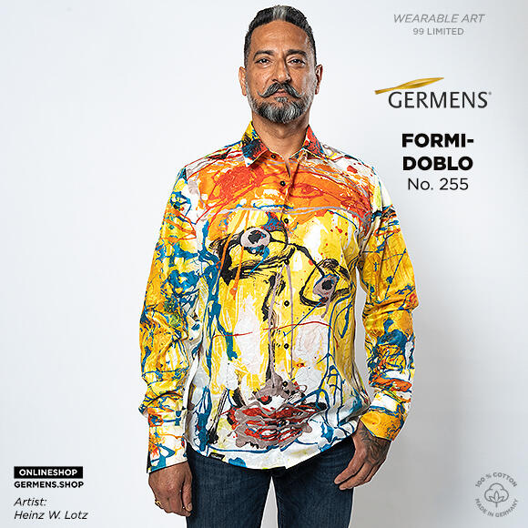 FORMIDOBLO - colourful long sleeve shirt - GERMENS artfashion - Unusual long sleeve shirt in 10 sizes - Made in Germany