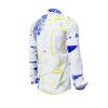 DRAGONFLY - white long sleeve shirt with blue yellow structures - GERMENS