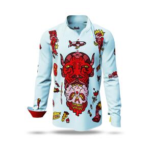 FLASH - Light blue long sleeve shirt with devil - GERMENS...