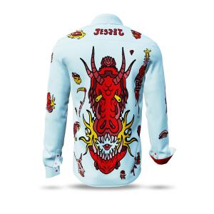 FLASH - Light blue long sleeve shirt with devil - GERMENS...