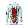 FLASH - Light blue long sleeve shirt with devil - GERMENS artfashion - Unusual long sleeve shirt in 10 sizes - Made in Germany