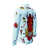 FLASH - Light blue long sleeve shirt with devil - GERMENS