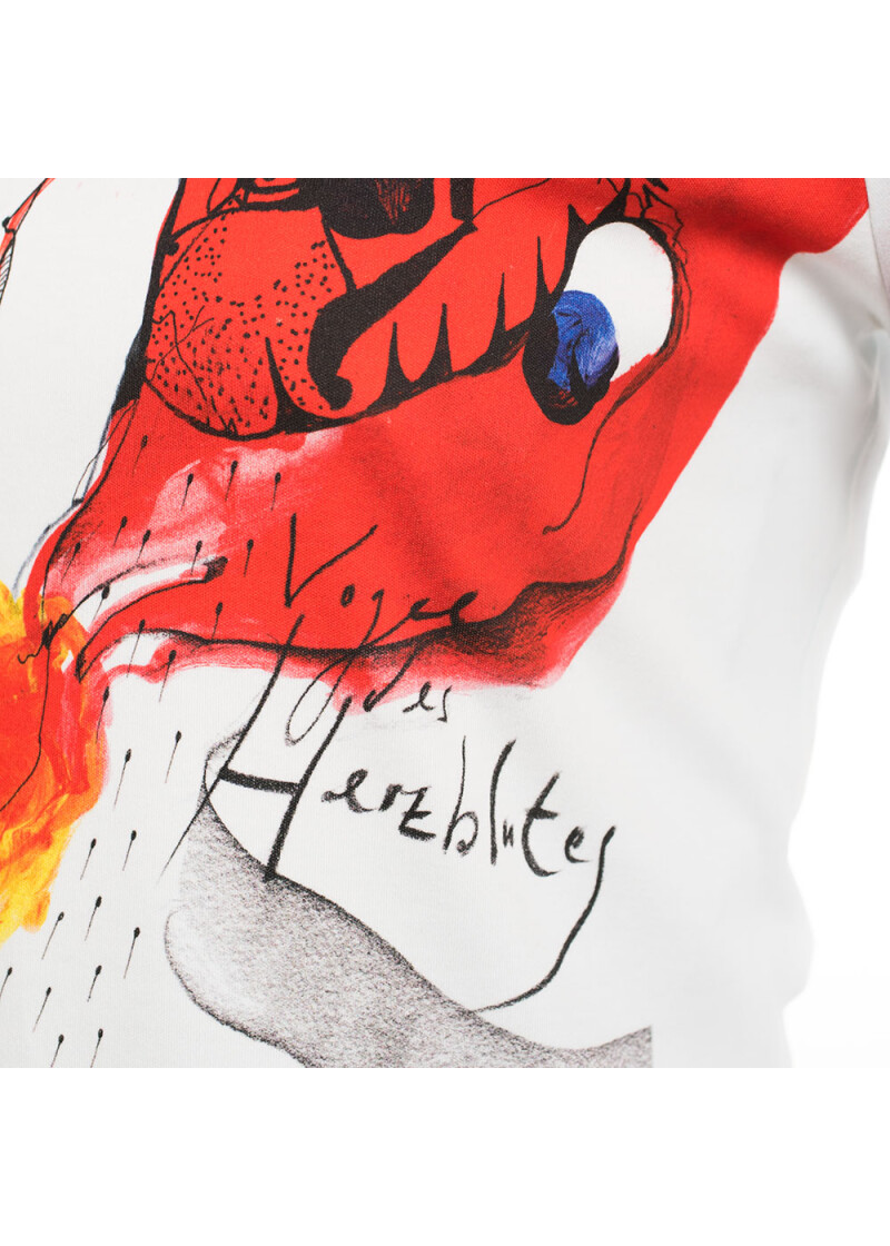 Exklusives Damen Shirt HERZBLUT V-Ausschnitt