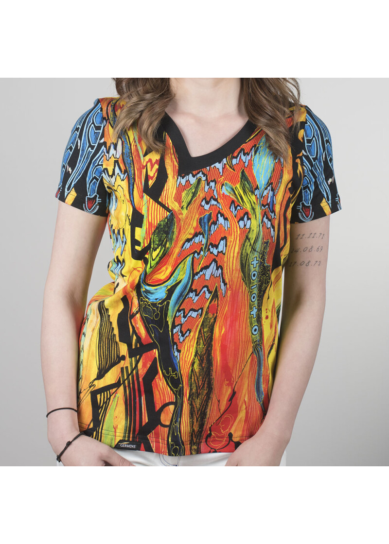 NIGHTSUN - Buntes Damen T-Shirt