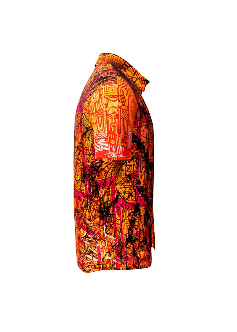 SOUVENIR - red orange short sleeve shirt - GERMENS