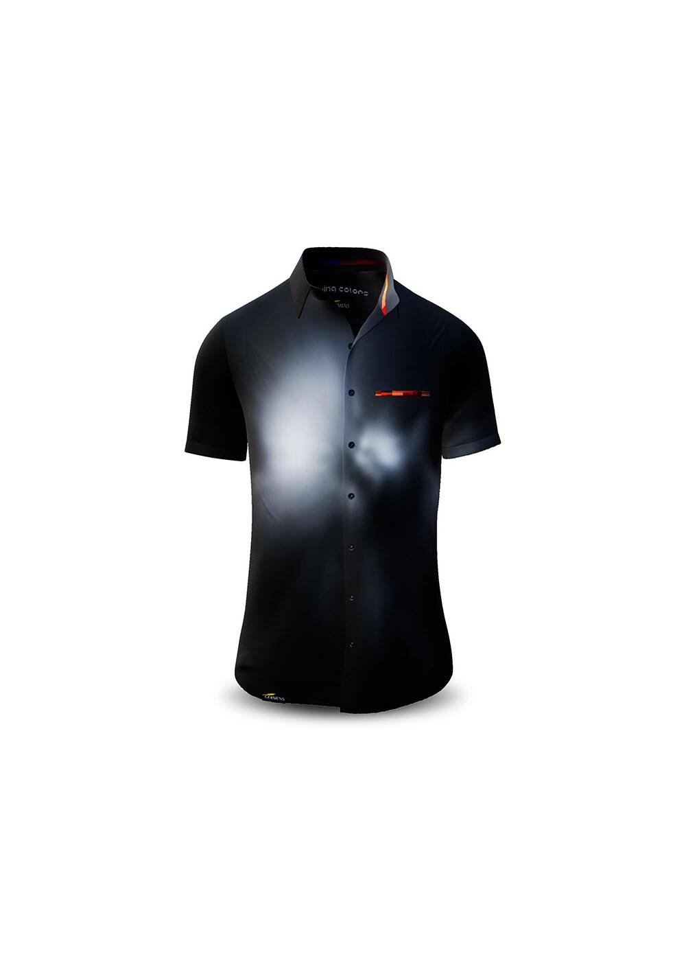 FLYING COLORS - dark short-sleeved shirt with...