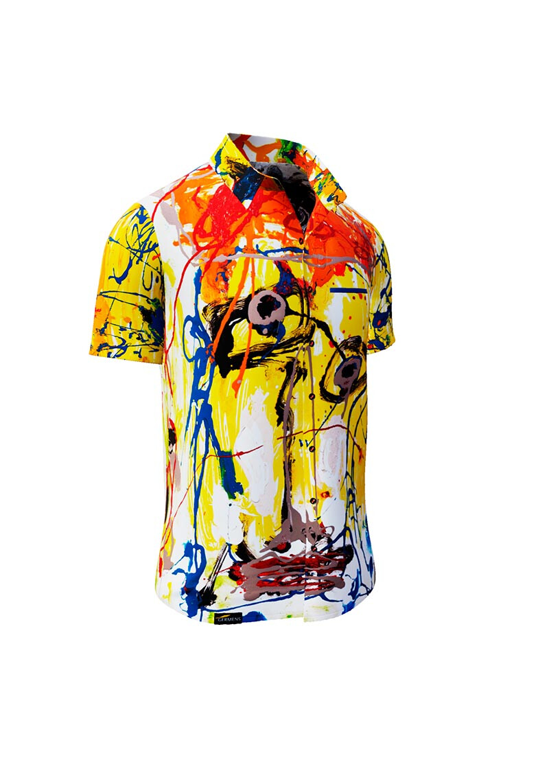 FORMIDOBLO - colourful short sleeve shirt - GERMENS artfashion - Unusual long sleeve shirt in 10 sizes - Made in Germany