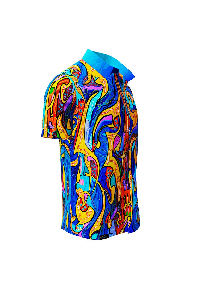 ORNAMI - Exceptional short-sleeved shirt - GERMENS artfashion - Unusual long sleeve shirt in 10 sizes - Made in Germany