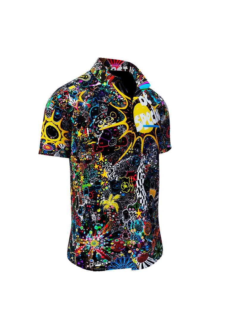 LETS BE CRAZY TONIGHT - Crazy dark party short sleeve shirt - GERMENS