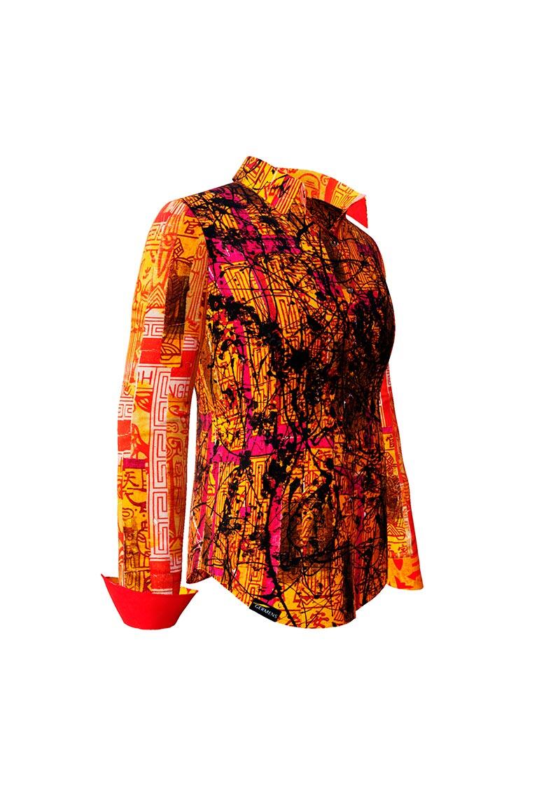 SOUVENIR - red orange blouse - GERMENS