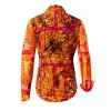 SOUVENIR - red orange blouse - GERMENS artfashion - 100 % cotton - very good fit - artist design - 99 pieces limited - 6 sizes from XS - XXL - Made in Germany