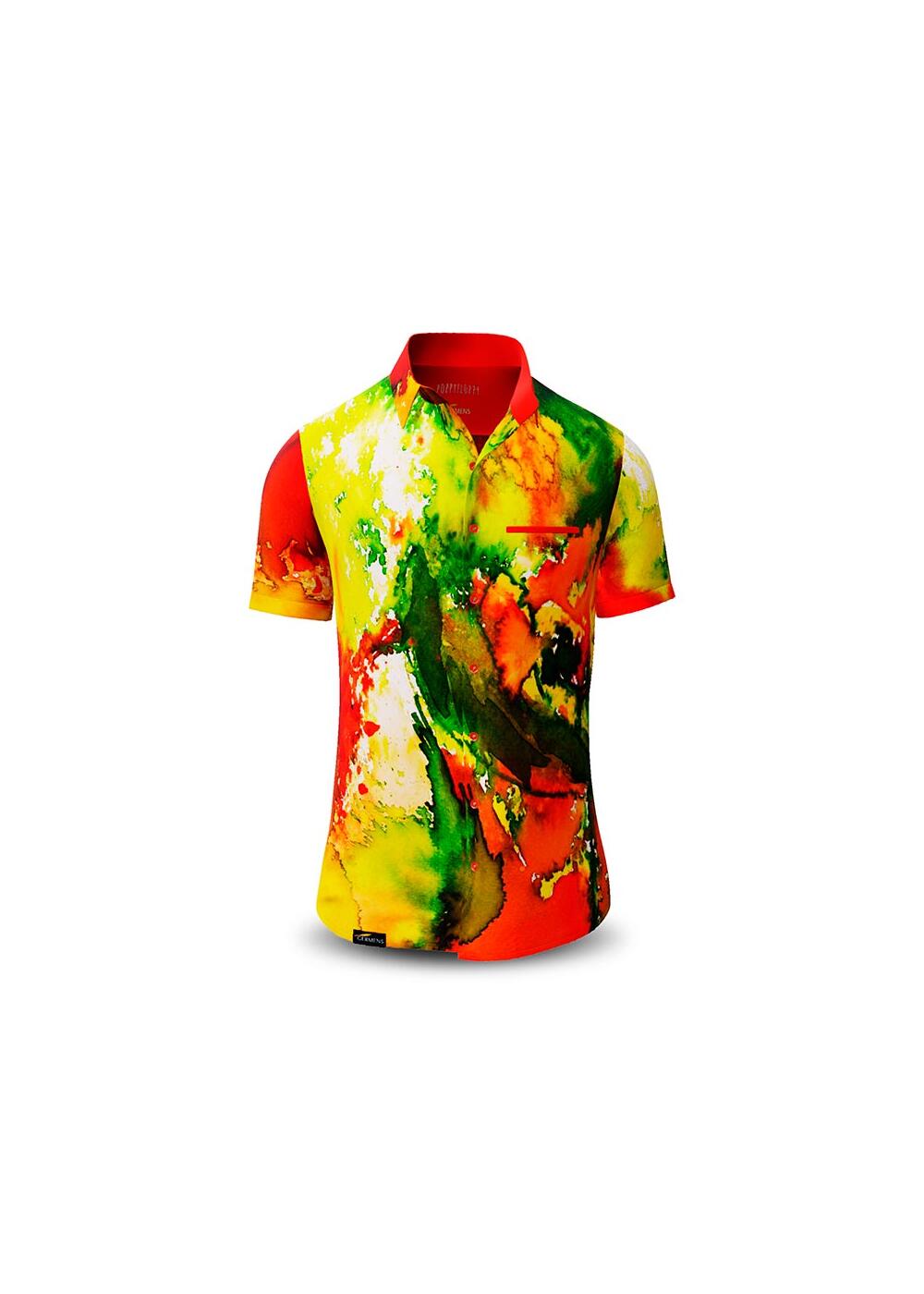 POPPYFLOPPY - rot grnes Kurzarmhemd - GERMENS artfashion...