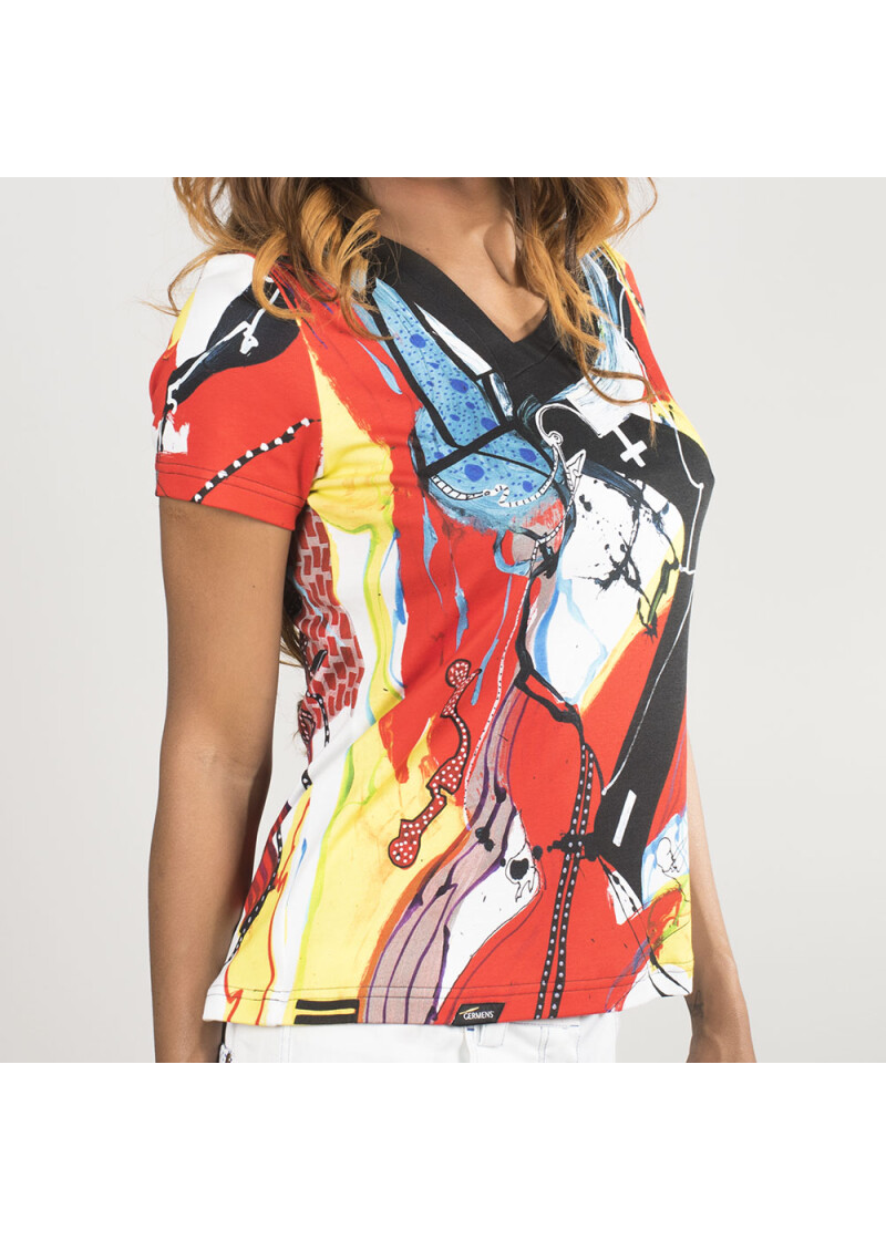 PLUSMINUS - Buntes Damen T-Shirt von GERMENS