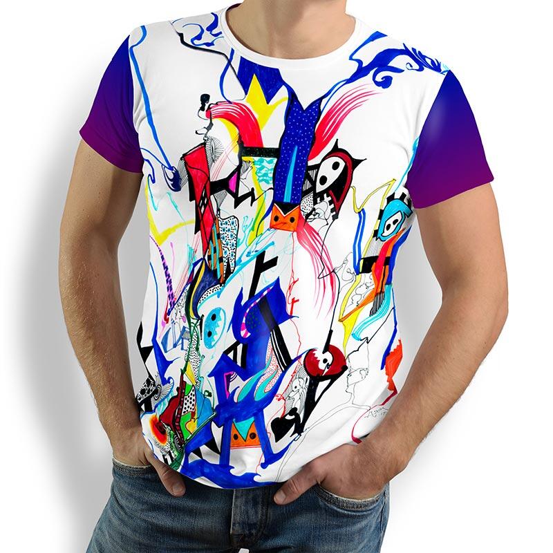 GIONOXI - T-Shirt with comic - 100 % cotton - GERMENS artfashion - 8 sizes S-5XL