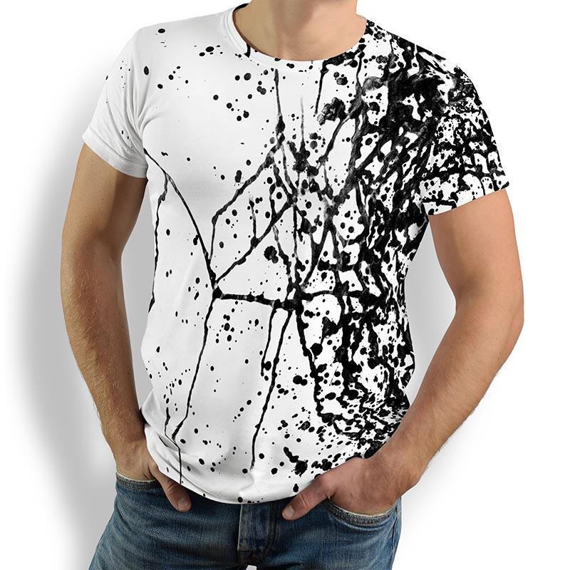 SCHWARMABWEICHLER WEISS - Black and White T Shirt - 100 %...