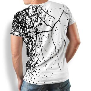 SCHWARMABWEICHLER WEISS - Black and White T Shirt - 100 %...